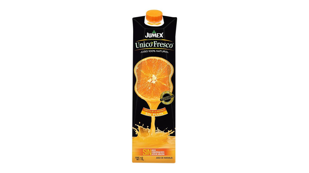 Jugo de Naranja Único Fresco sin pulpa (1 lt.)